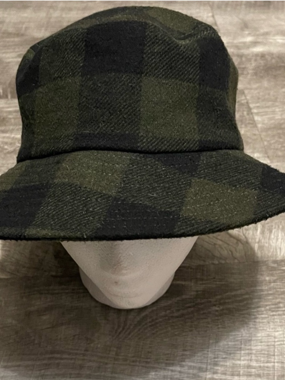 NWT Free People Moss Black Plaid Bucket Hat Size All